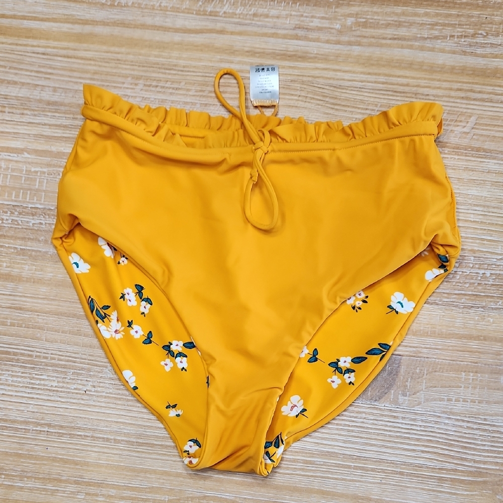 Floral Yellow Bikini Bottom